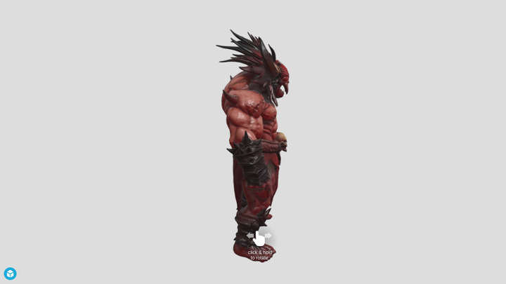 Horned Minotaur Demon - PNG to STL - SupaVoxel