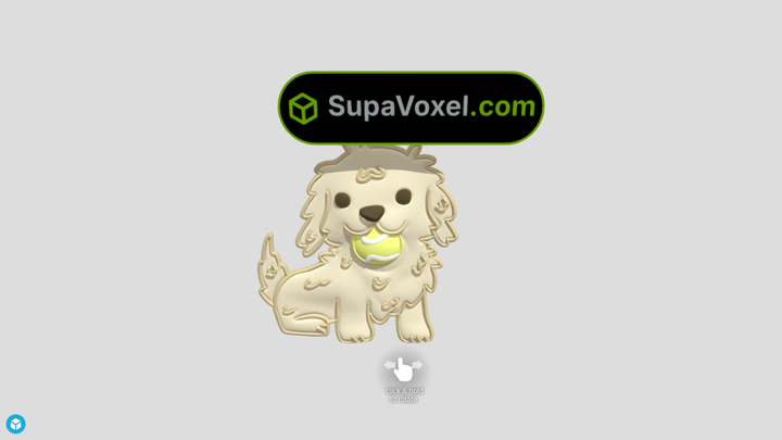 Cartoon Puppy with Ball - Tripo vs SupaVoxel