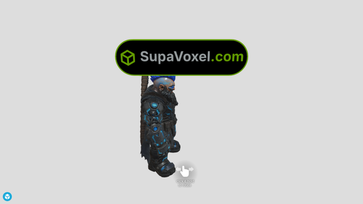 Cyber Dwarf Warrior Tripo vs Meshy vs SupaVoxel