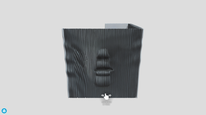Pleated Face Wall Relief - Tripo 3D vs SupaVoxel