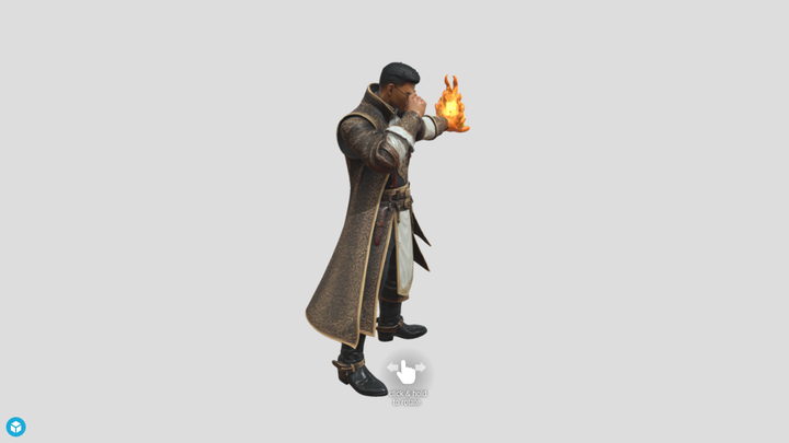 Fire Mage Captain Character - Sloyd vs SupaVoxel
