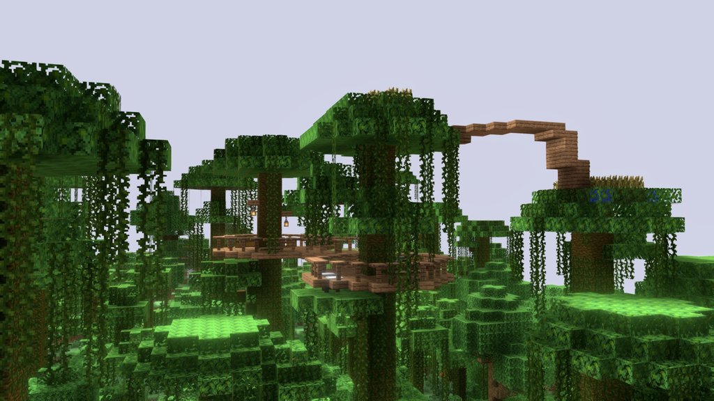 Minecraft jungle tree house