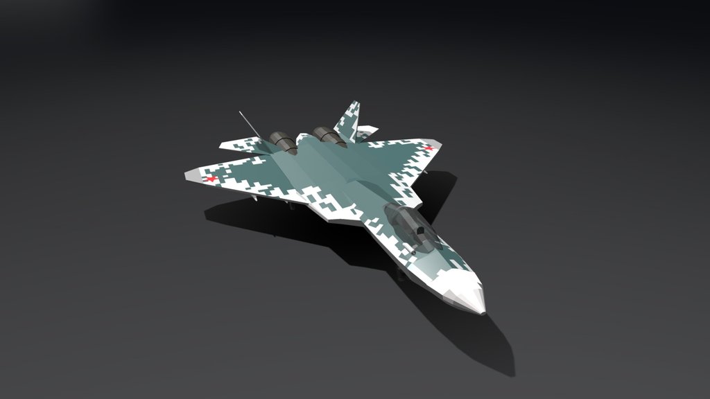 Low poly SU-57