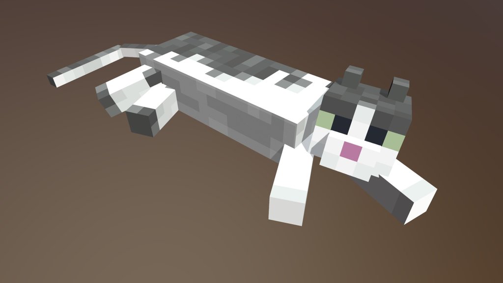 Minecraft Cat Lying