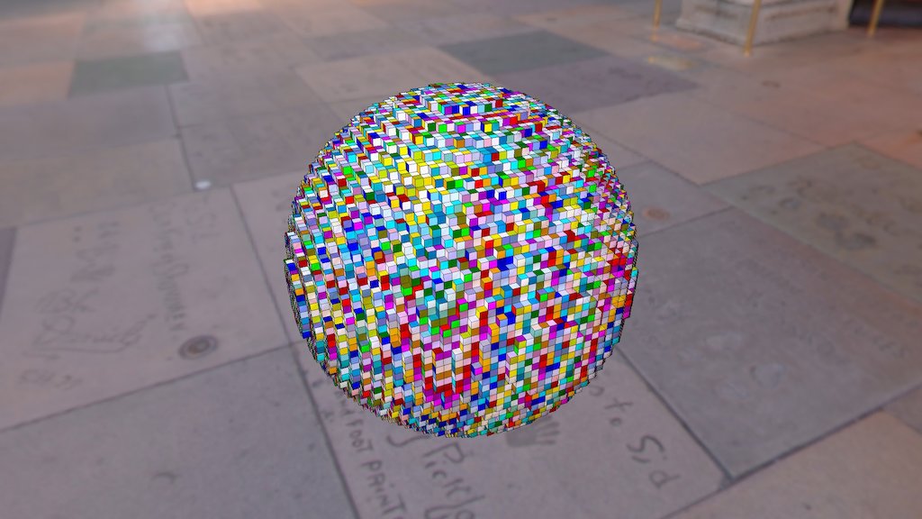 Approximation of sphere using Minecraft blocks