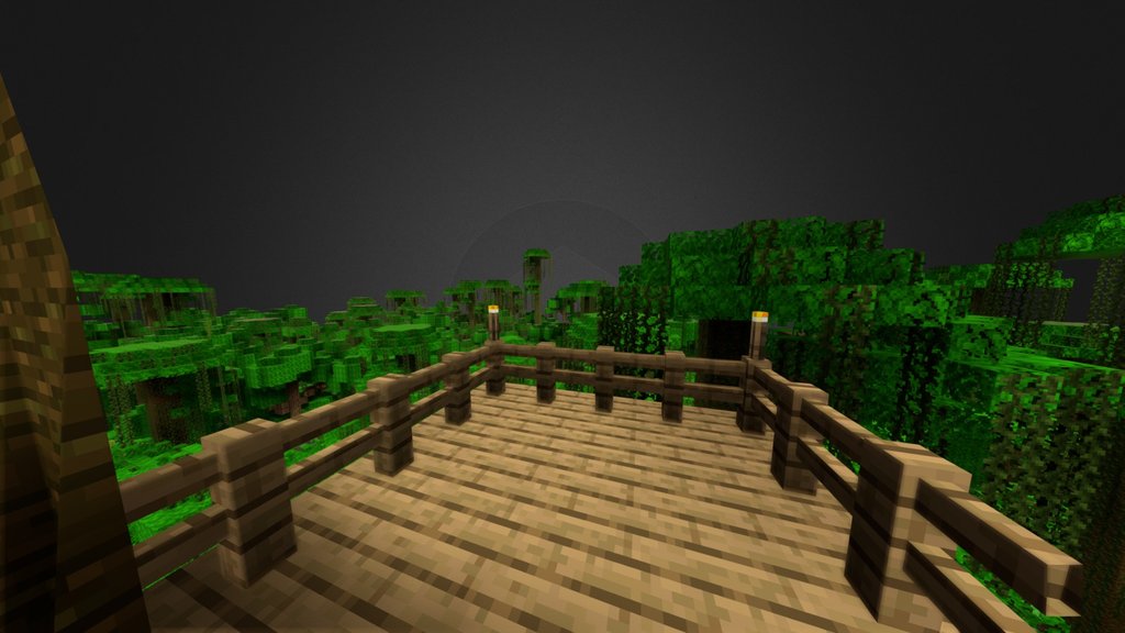 Jungel Minecraft world with a Tree-house