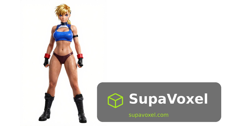 Blonde Commando Girl - Image to 3D - SupaVoxel