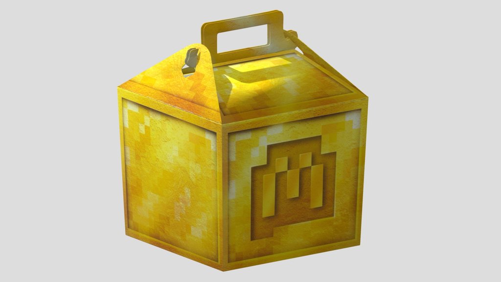 A Minecraft Movie McDonald's Adult Meal Box