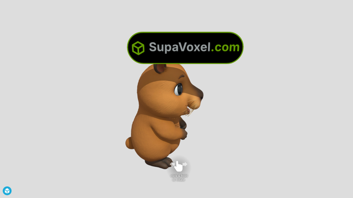 Chibi Capybara - Trellis 3D vs SupaVoxel