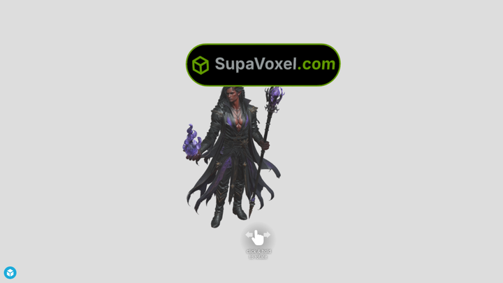 Horned Warlock Violet Flame TripoSR vs SupaVoxel