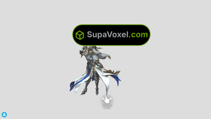 Holy Knight Lady Character Hyper3D vs SupaVoxel