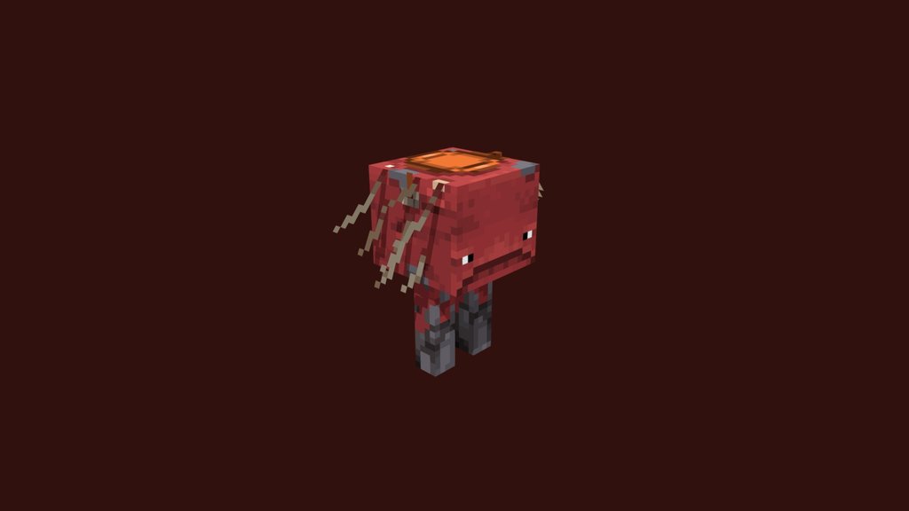 Minecraft Strider with saddle