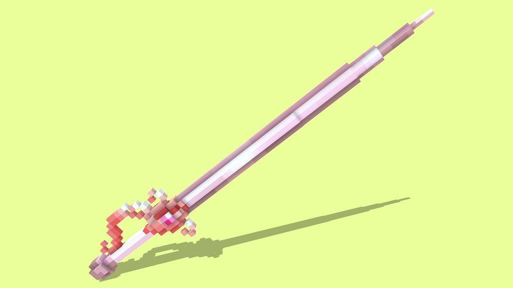 Minecraft 3D Rapier Sword