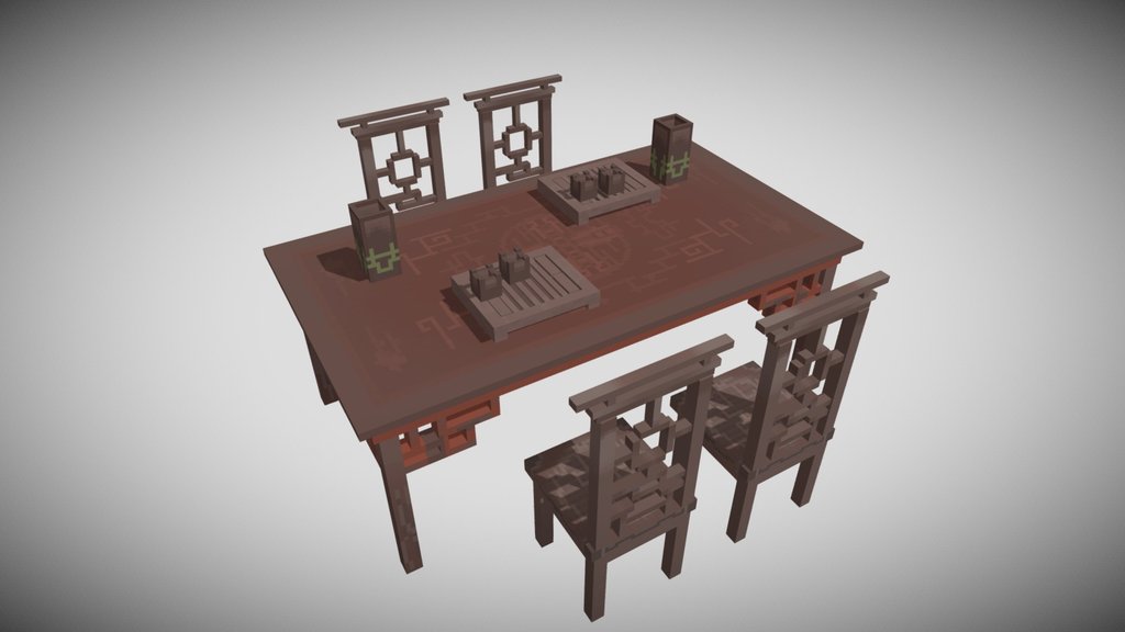 Traditional Square Table Set