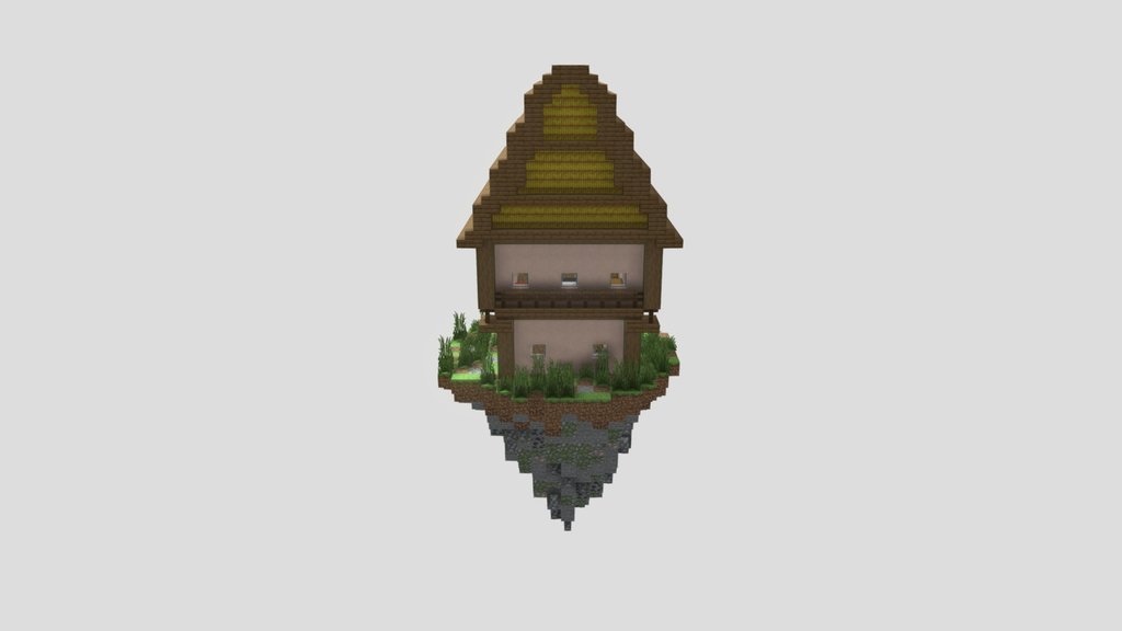 Floating Minecraft Island Medieval