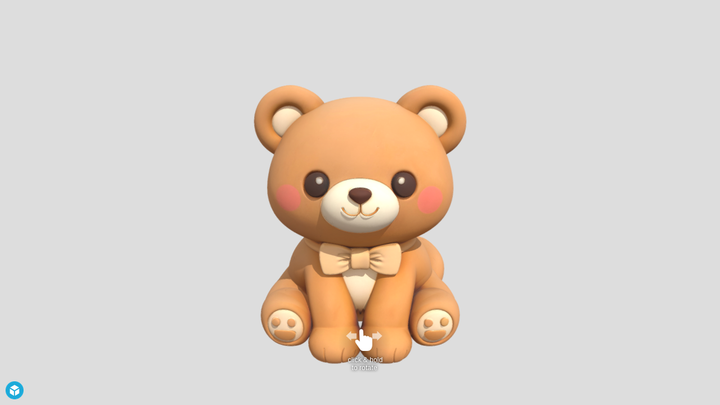 Chibi Teddy Bear - Image to 3D - SupaVoxel