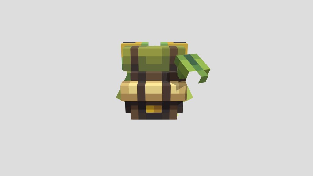 Minecraft ribbit with backpack