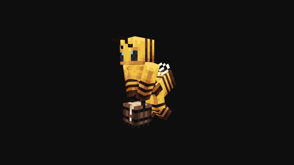 Minecraft Humanoid Bee Animation Export Test