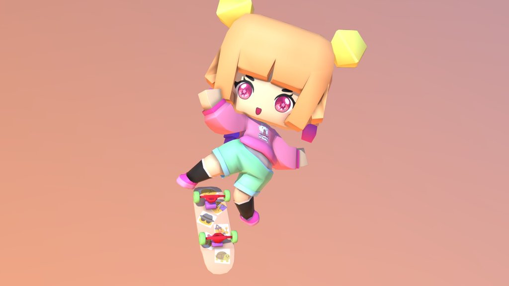 Skateboarder Girl
