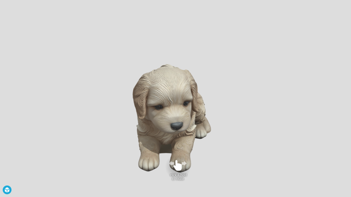 Curly Puppy Resting - Tripo AI 3D vs SupaVoxel