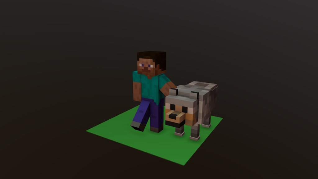 Steve And His Wolf!!
