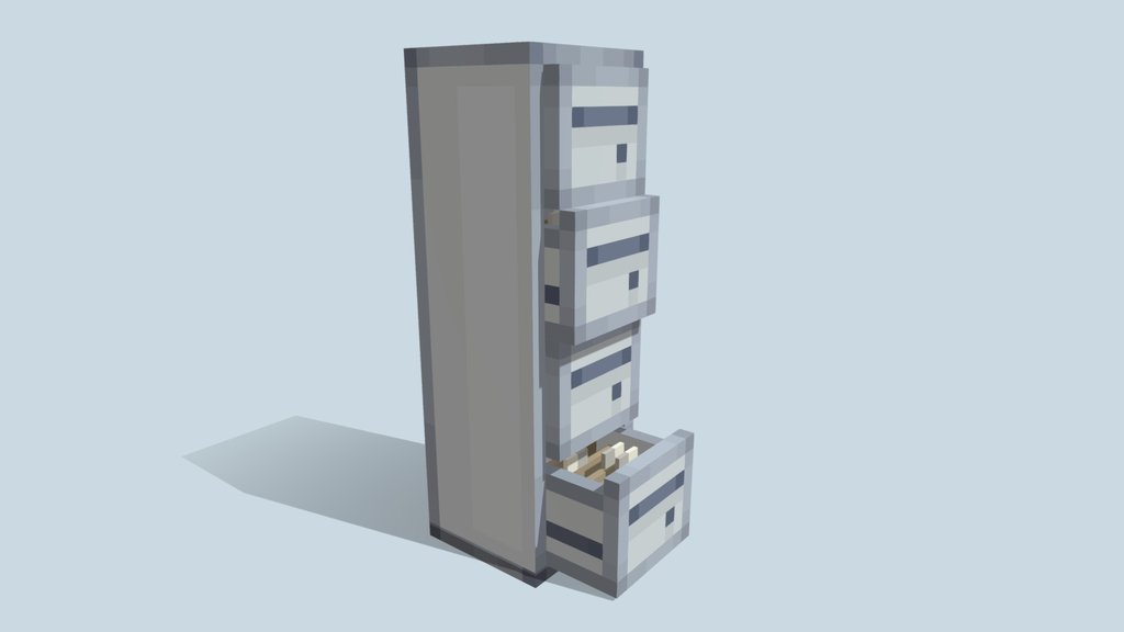[low poly] Office shelf