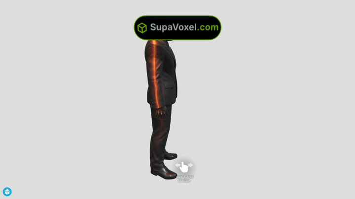 Black Hole Headed Man - Image to STL - SupaVoxel