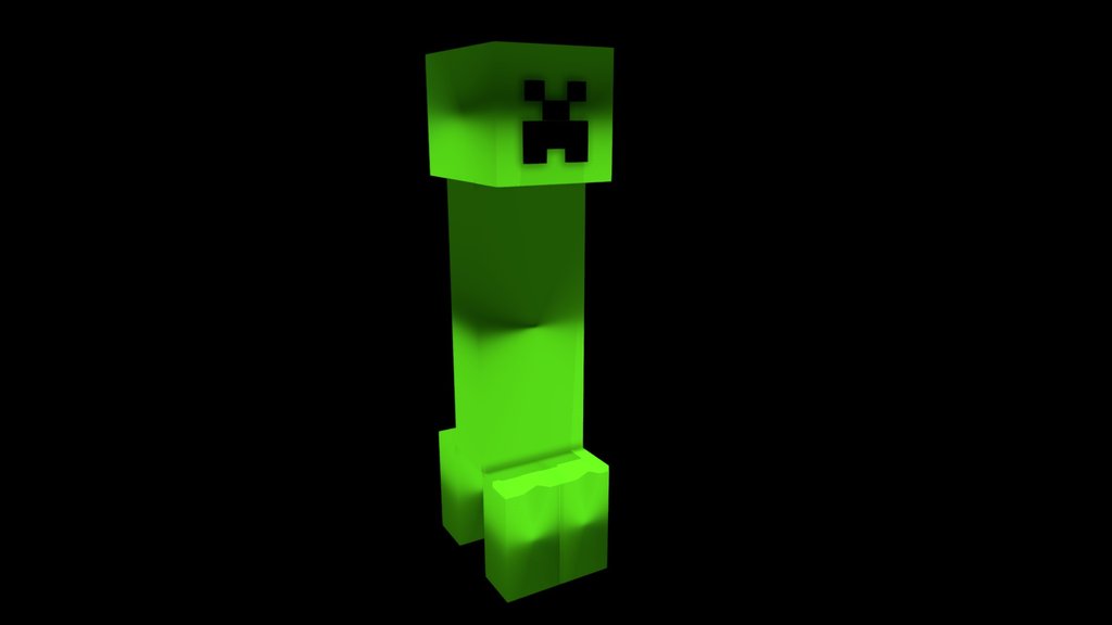 Minecraft creeper rigged and animated