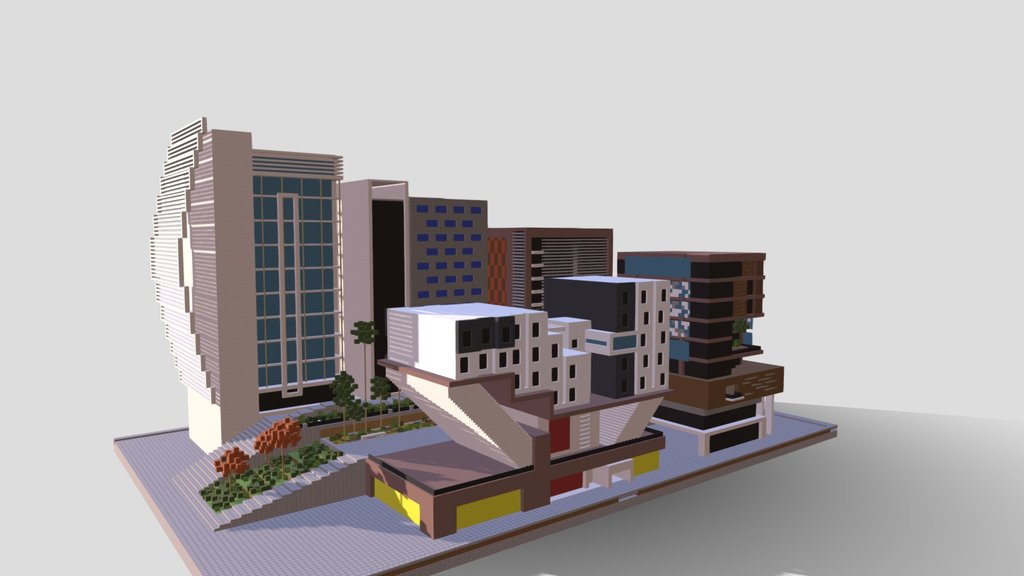 Minecraft Modern Office Buildings