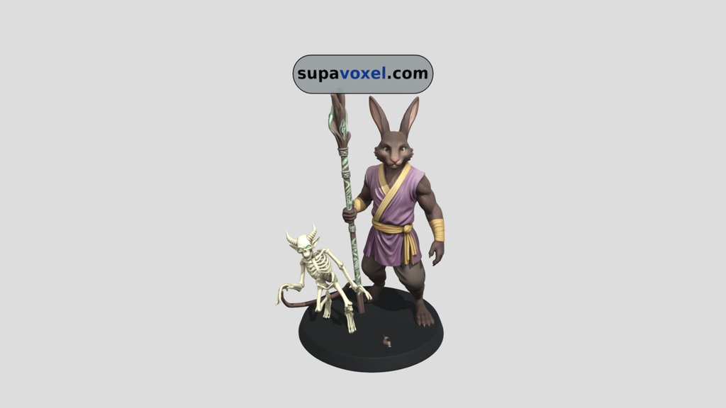 Rabbit Monk Miniature - Image to 3D - SupaVoxel