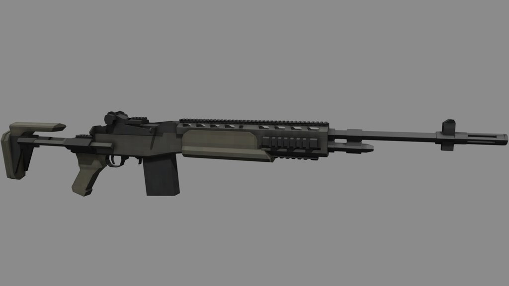 Mk. 14 EBR Low Poly Model