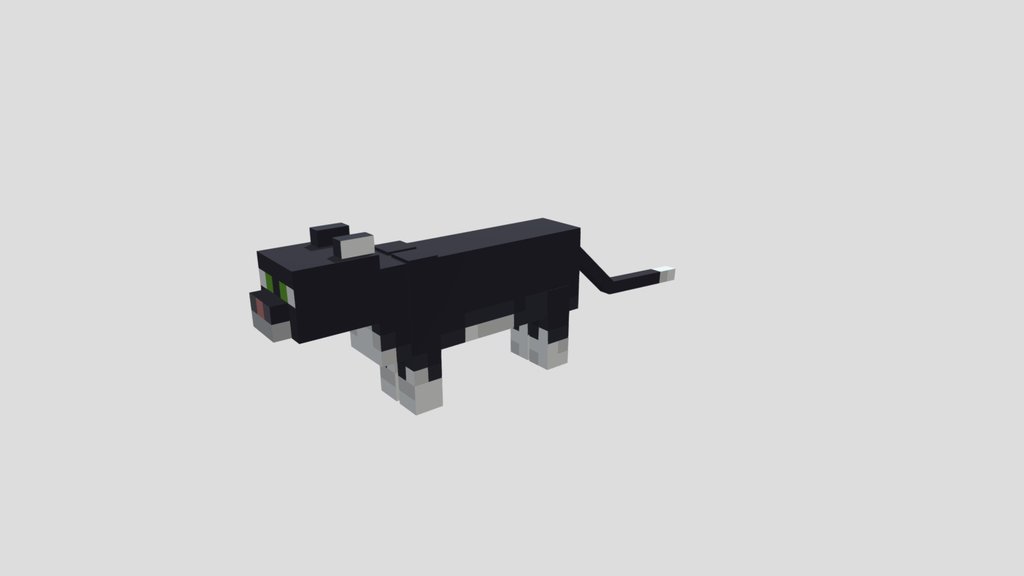 minecraft tuxedo cat