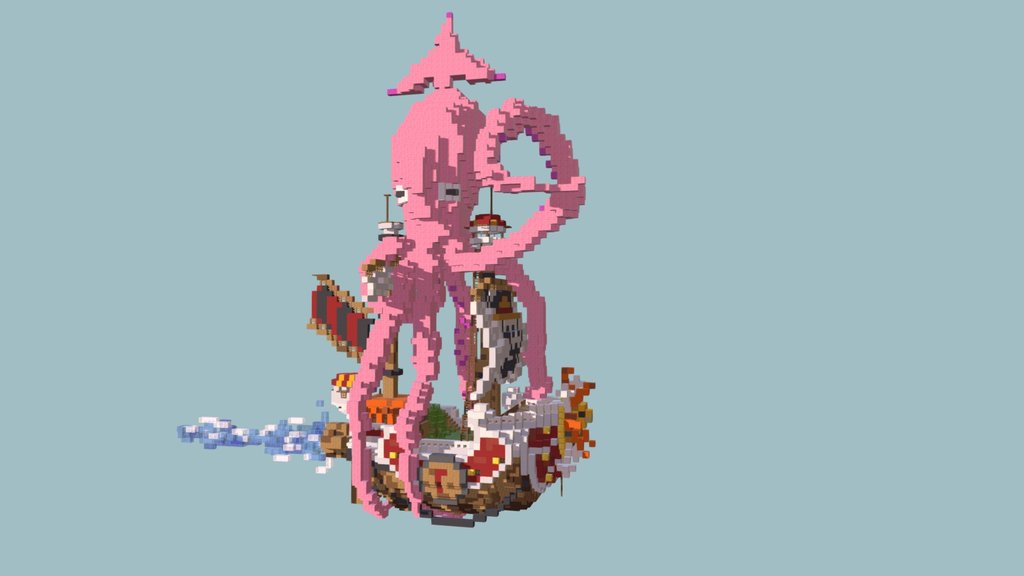 Thousand Sunny voxel art