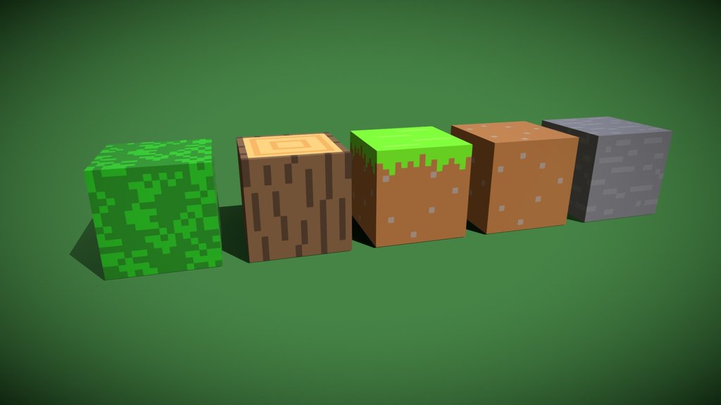 Nature Minecraft trailer style blocks.