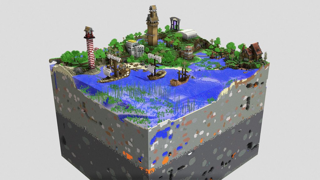 Minecraft 3D render free