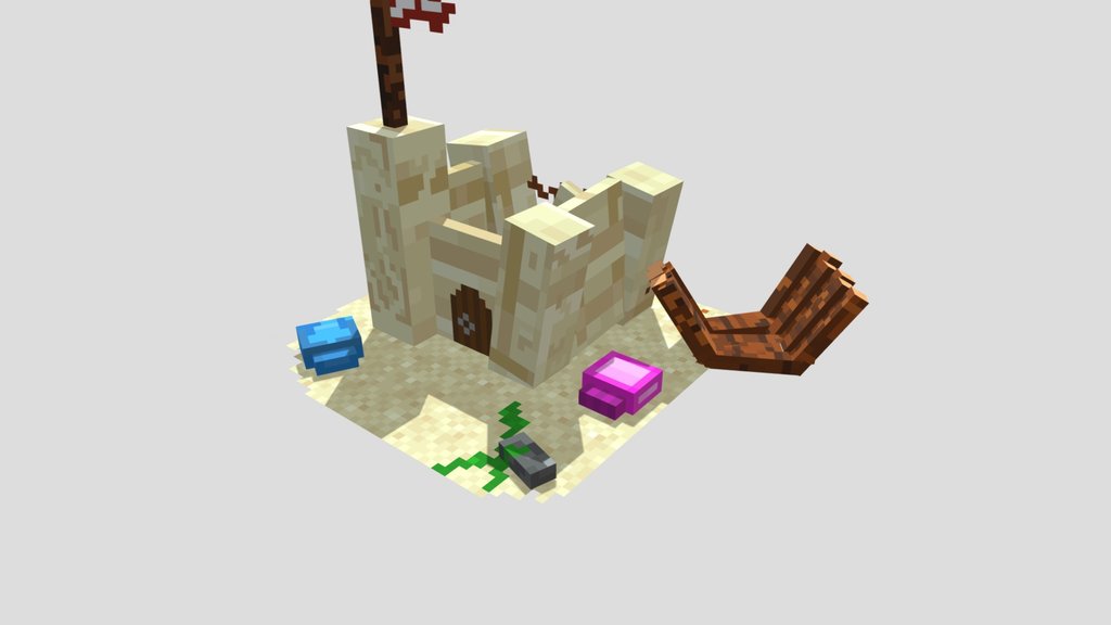 Cluttered Sand Patch [minecraft]