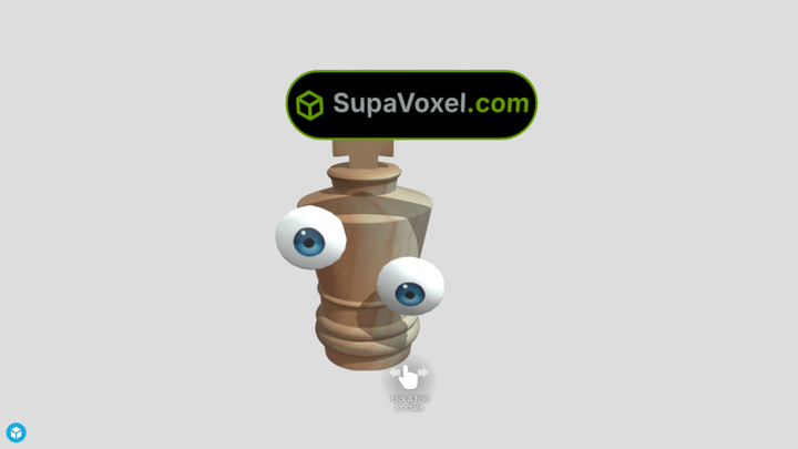 Chess King with Googly Eyes Tripo3D vs SupaVoxel