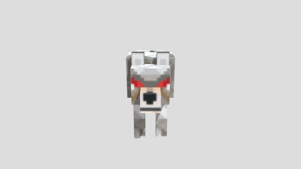 Minecraft Cool Angry Wolf